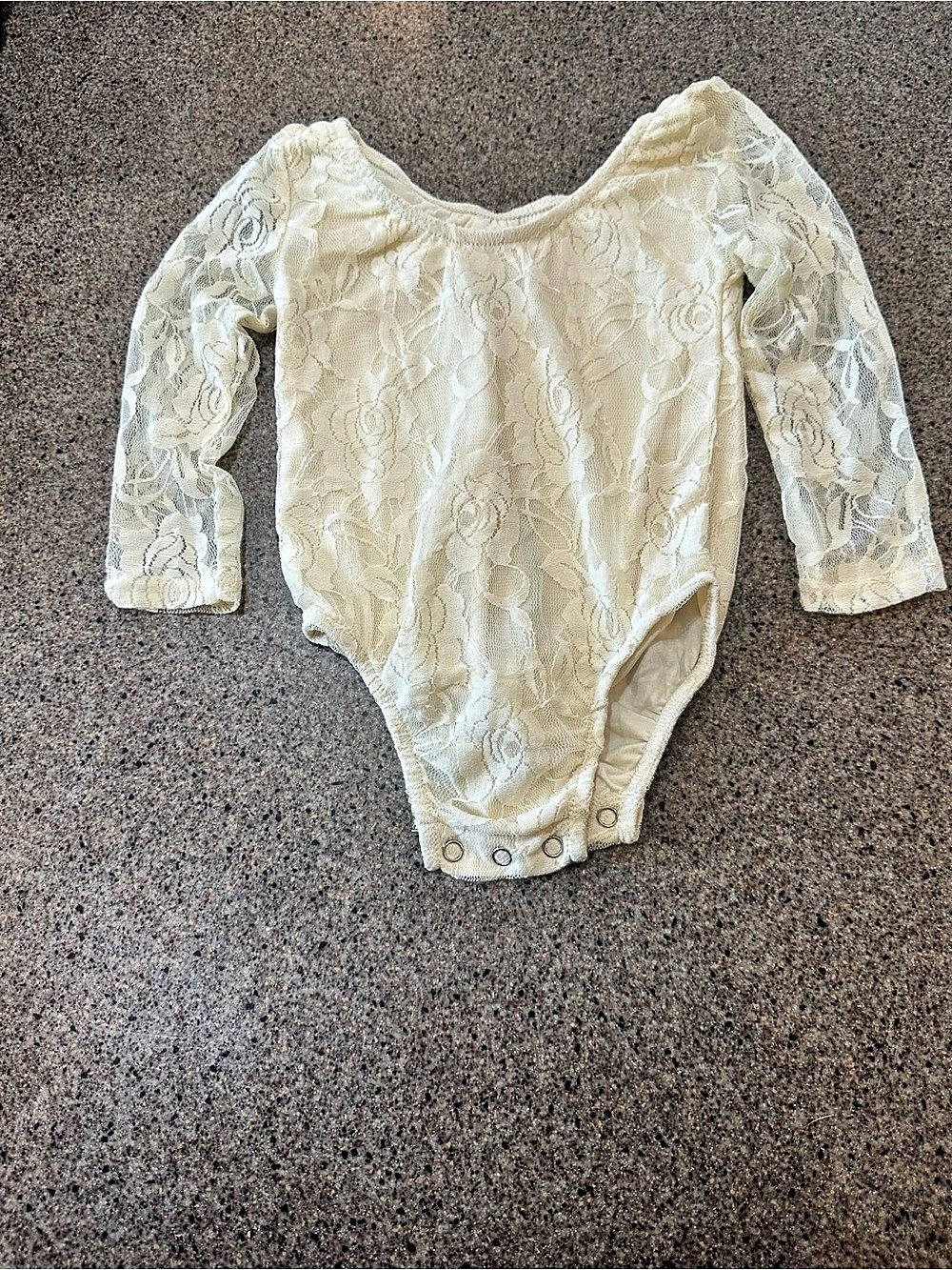 Bailey's Blossoms Long Sleeve Lace Bodysuit Floral Bodysuit Baby 12-18M